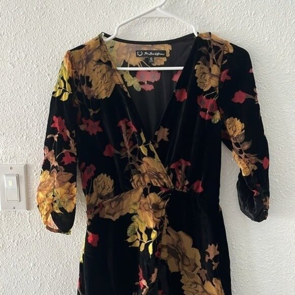 For Love and Lemons Dusty Rose Mini Dress Black Reel Orange Brown Size S… - Picture 3 of 8